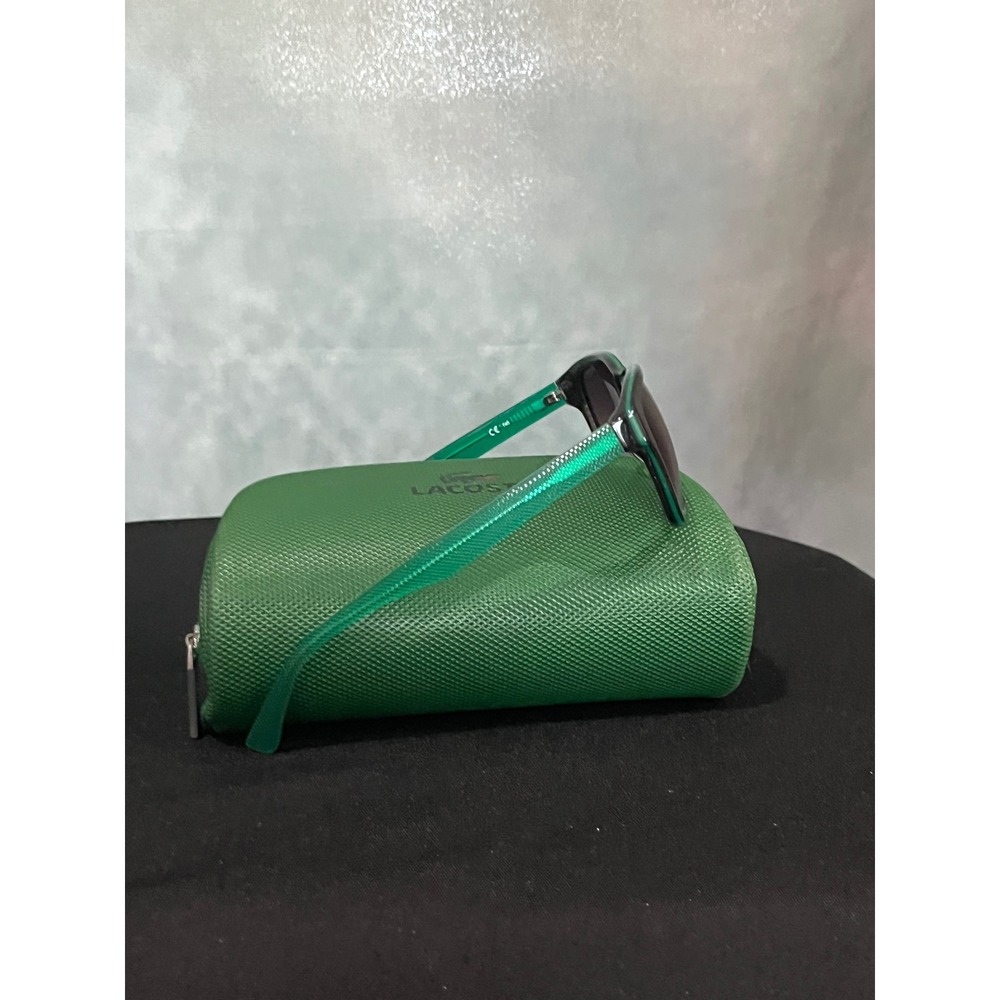 Lacoste L683S 220 Rectangle Sunglasses Green Black Two-Tone with Case - Picture 4 of 7